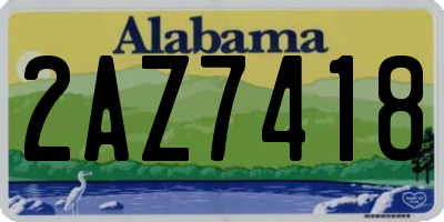 AL license plate 2AZ7418