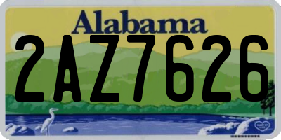 AL license plate 2AZ7626