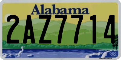 AL license plate 2AZ7714