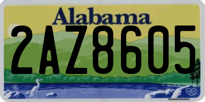 AL license plate 2AZ8605