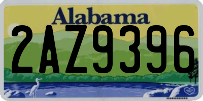 AL license plate 2AZ9396