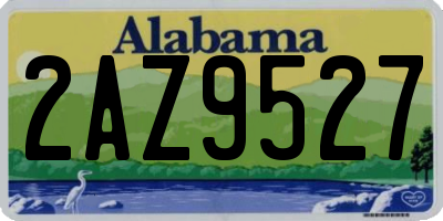 AL license plate 2AZ9527