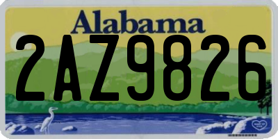 AL license plate 2AZ9826