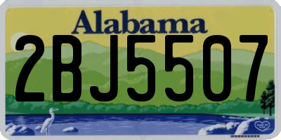 AL license plate 2BJ5507