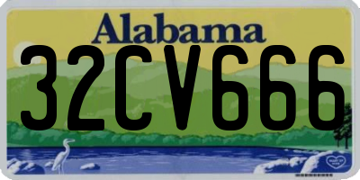 AL license plate 32CV666