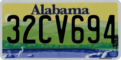 AL license plate 32CV694