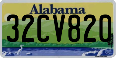 AL license plate 32CV820