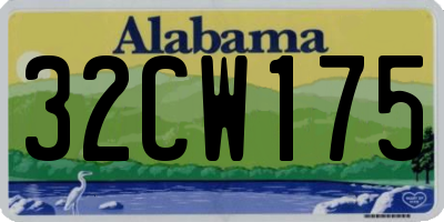 AL license plate 32CW175