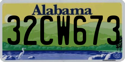 AL license plate 32CW673