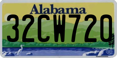 AL license plate 32CW720