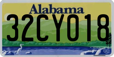 AL license plate 32CY018
