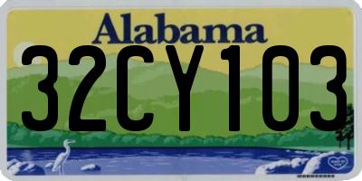 AL license plate 32CY103