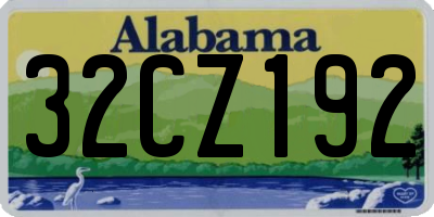 AL license plate 32CZ192