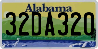 AL license plate 32DA320