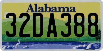AL license plate 32DA388