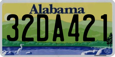 AL license plate 32DA421