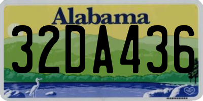 AL license plate 32DA436