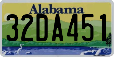 AL license plate 32DA451