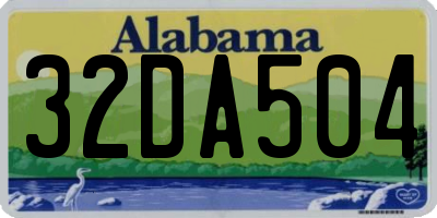AL license plate 32DA504