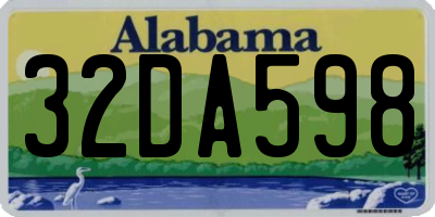 AL license plate 32DA598