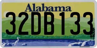 AL license plate 32DB133