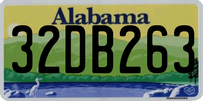AL license plate 32DB263