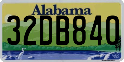 AL license plate 32DB840