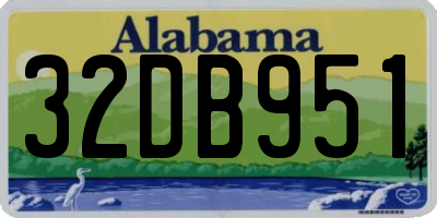 AL license plate 32DB951