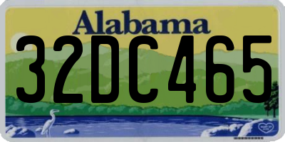 AL license plate 32DC465