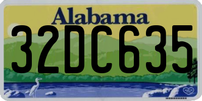 AL license plate 32DC635