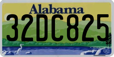 AL license plate 32DC825