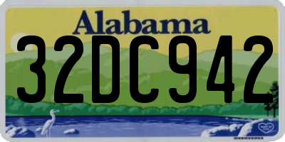 AL license plate 32DC942