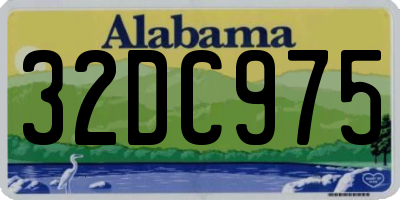 AL license plate 32DC975