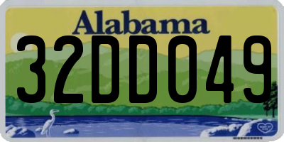 AL license plate 32DD049