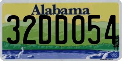 AL license plate 32DD054