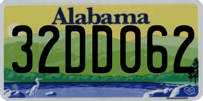 AL license plate 32DD062