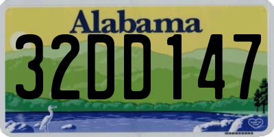 AL license plate 32DD147