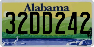 AL license plate 32DD242