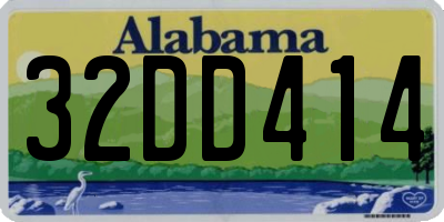 AL license plate 32DD414