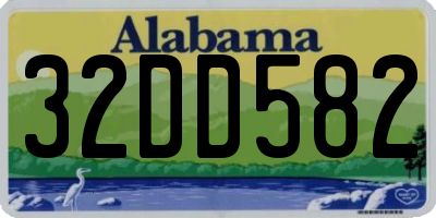 AL license plate 32DD582