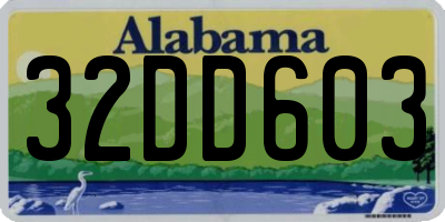 AL license plate 32DD603