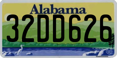 AL license plate 32DD626