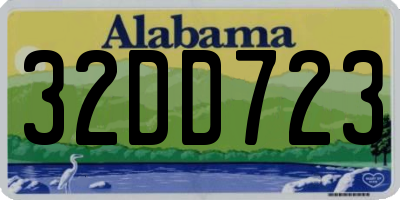 AL license plate 32DD723
