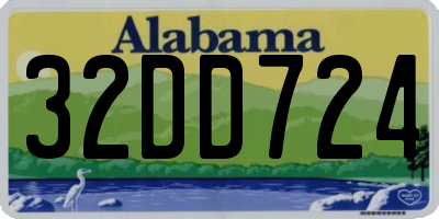 AL license plate 32DD724