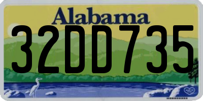 AL license plate 32DD735