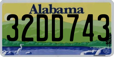 AL license plate 32DD743