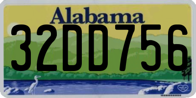 AL license plate 32DD756