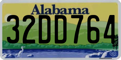 AL license plate 32DD764