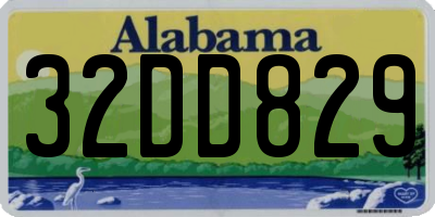 AL license plate 32DD829