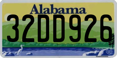 AL license plate 32DD926